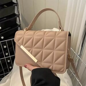 Elegant Tan Quilted Women's Bag